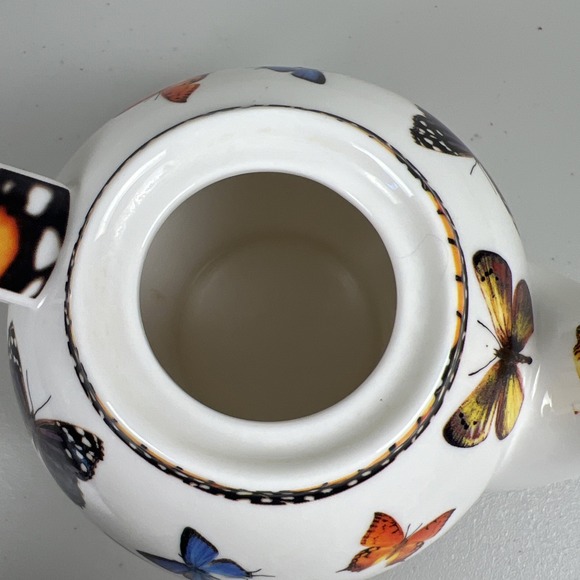 Paul Cardew Butterflies Ceramic Teapot 2007  Butterfly Finial Multicolor 20oz - Picture 12 of 13
